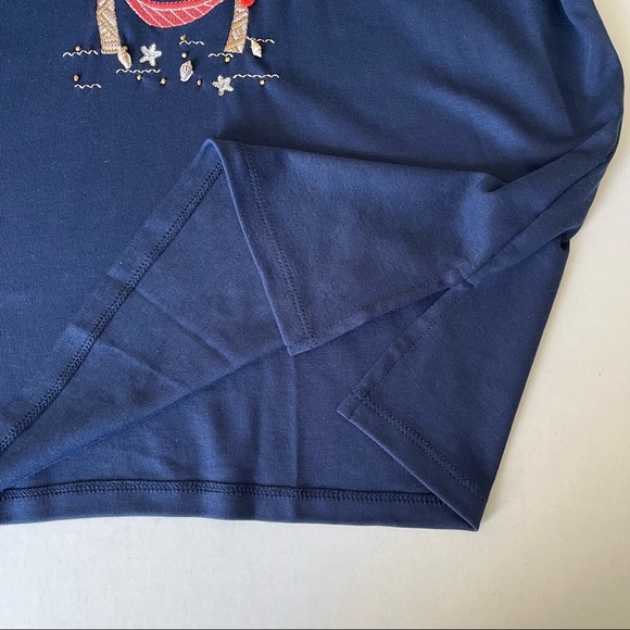 Alfred Dunner women’s Island hopping 2020 short sleeve shirt, medium, navy blue - Picture 8 of 8